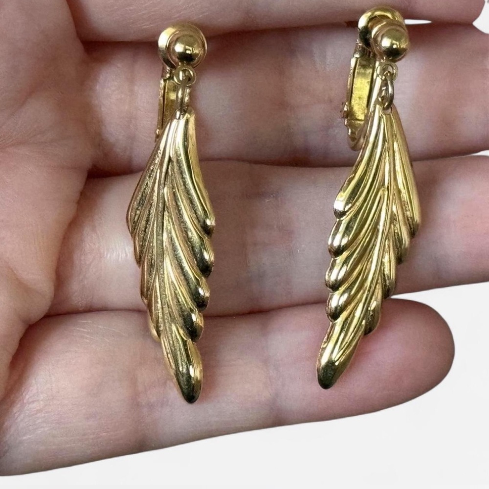 Vintage Napier Feather Earrings